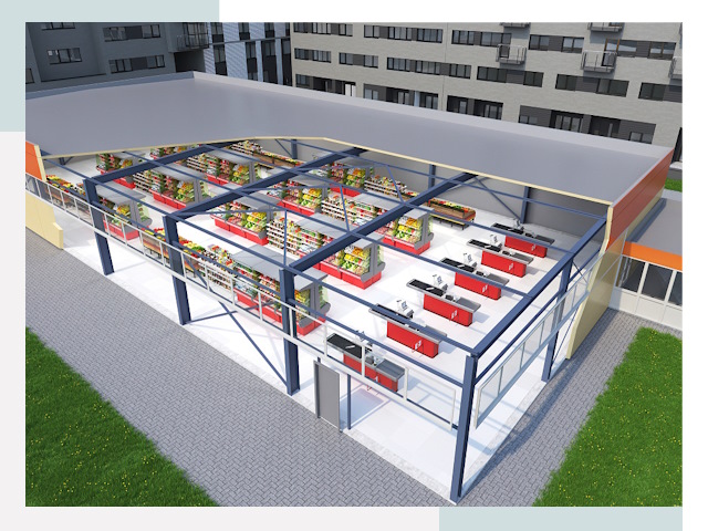 Строительство магазинов в Омск от 622 руб. за м²