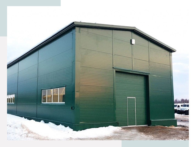 Двускатные ангары в Омске