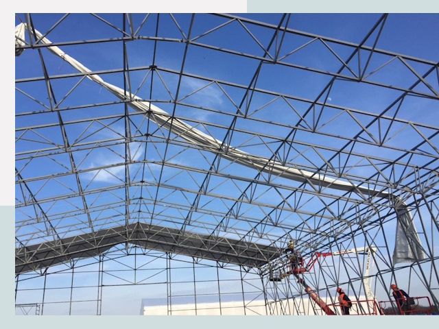 Шатровые ангары от 622 руб. в Омске и Омской области