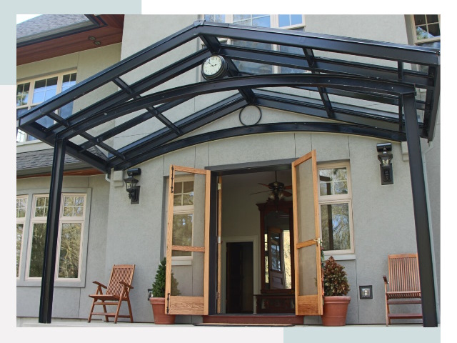 Козырьки металлические в Омске